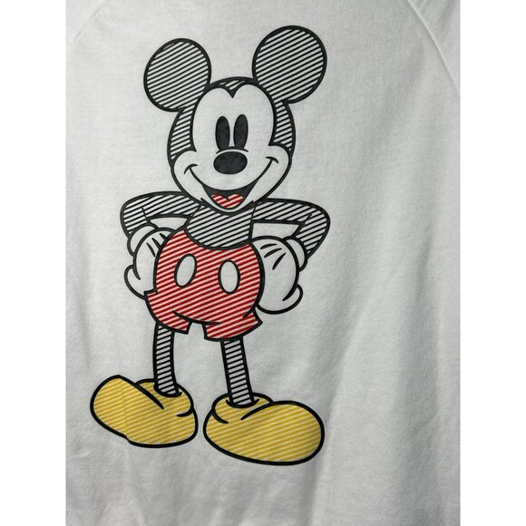 Disney Mickey Mouse Logo Long Sleeve Crew Neck Sweatshirt Junior Ladies, Size XS - Picture 8 of 8